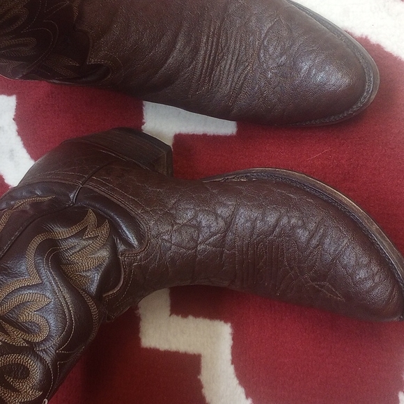 Justin Boots Other - Justin elephant skin boots In a size 11 D nice chocolate brown color